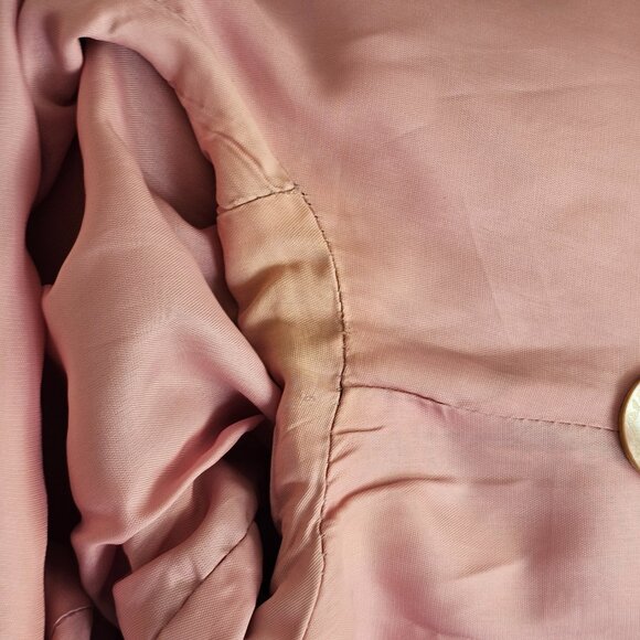 Tahari Vintage Light Purple Pant Suit with Green and Orange Flowers Sz 6 - Picture 9 of 16